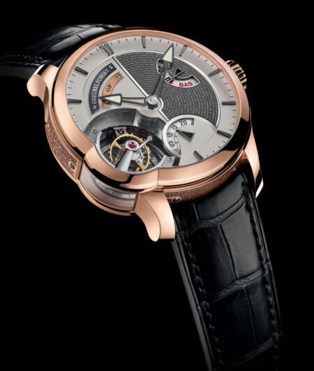 Replica Greubel Forsey Watch Tourbillon 24 Secondes Edition Historique Red Gold Silvered gold dial Men